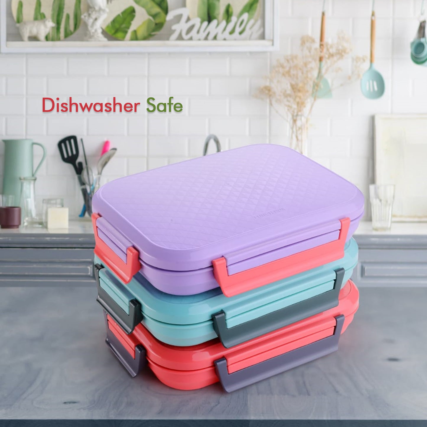 5365 Lunch Box Plastic With Steel Plate Small Lunch Box High Quality Box For Kids School Customized Plastic Lunch Box For Girls Boy