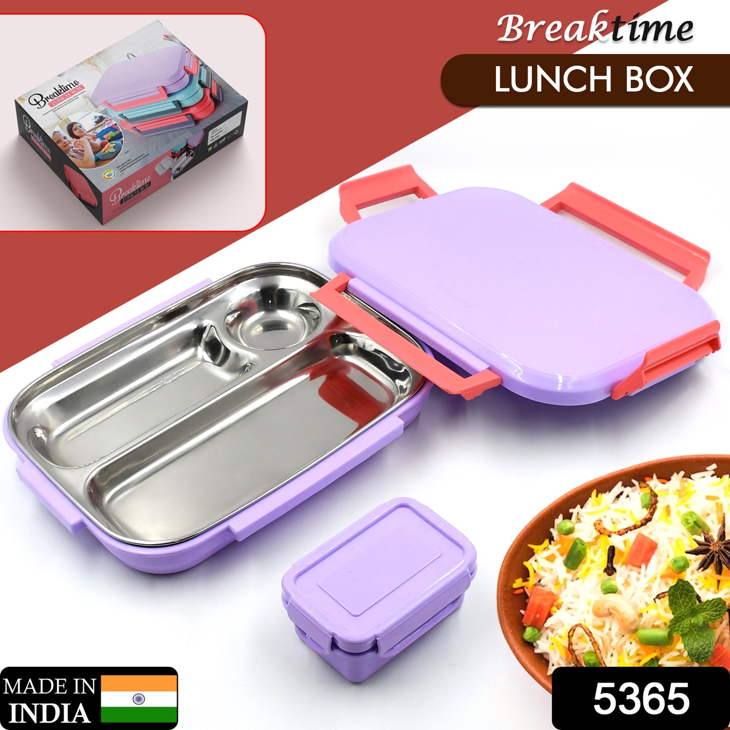 5365 Lunch Box Plastic With Steel Plate Small Lunch Box High Quality Box For Kids School Customized Plastic Lunch Box For Girls Boy